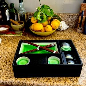 Sushi &s Sake set for two